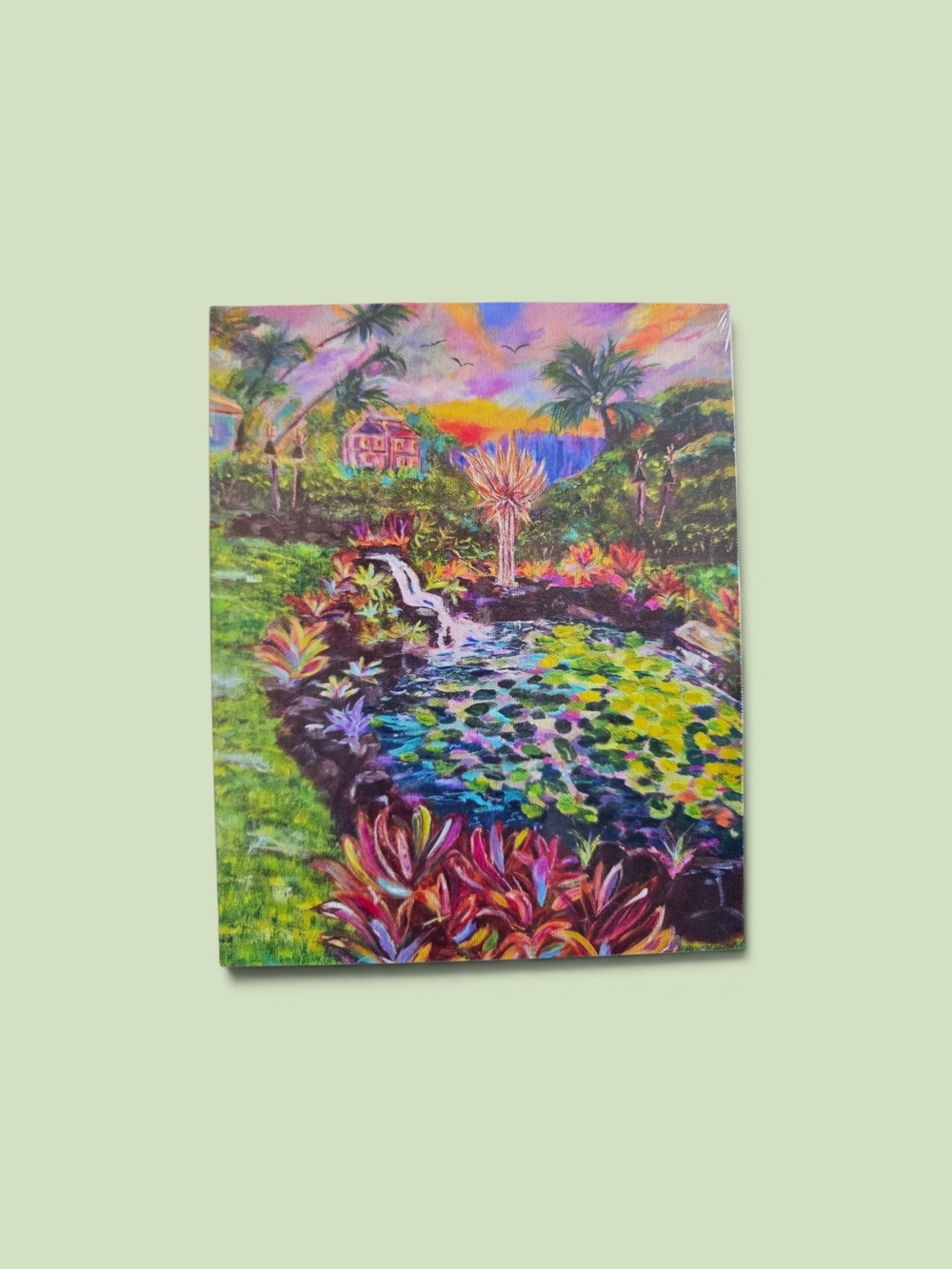 ParadiseVibrant Tropical Pond Canvas Art - Multicolor